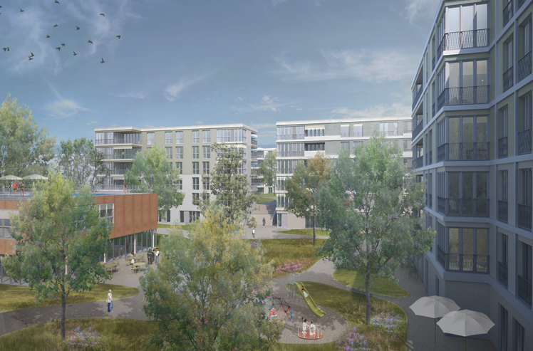 Wohnüberbauung Limmatfeld, Dietikon, Visualisierung