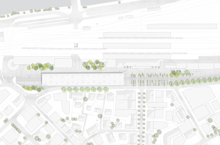 Wettbewerb Bahnhofsplatz Brig, Plan Gesamtansicht