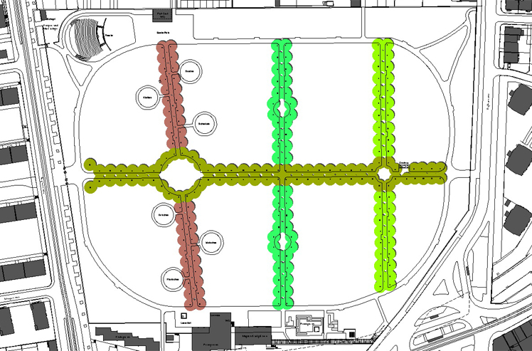 Kannenfeldpark Basel, Schema Alleen