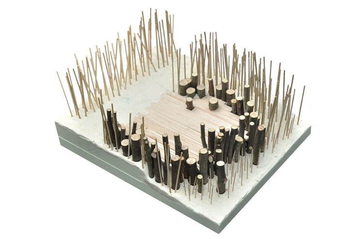 Modell Holzplattform 2, Schweizerische Vogelwarte Sempach