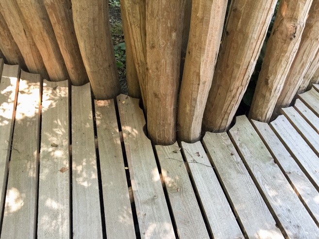 Detail Steg und Holzzaun, Schweizerische Vogelwarte Sempach