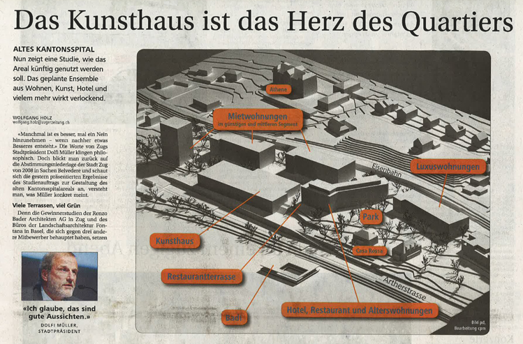 Testplanung Kantonsspitalareal Zug