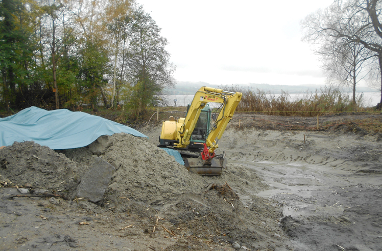Baubeginn bei der Vogelwarte Sempach