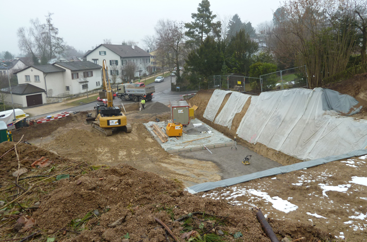 Baustart am Rütiring in Riehen