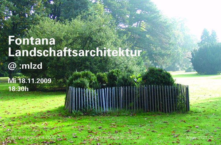 Vortrag von Fontana Landschaftsarchitektur @ :mlzd in Biel