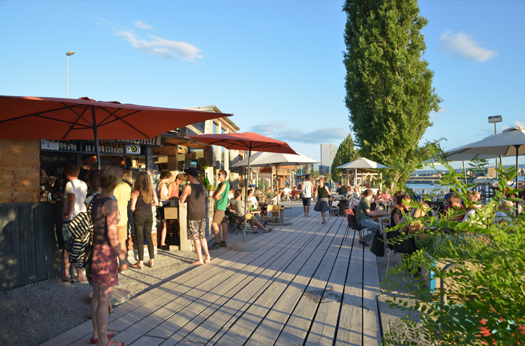 Basler Strandimpressionen beim Klybeckquai